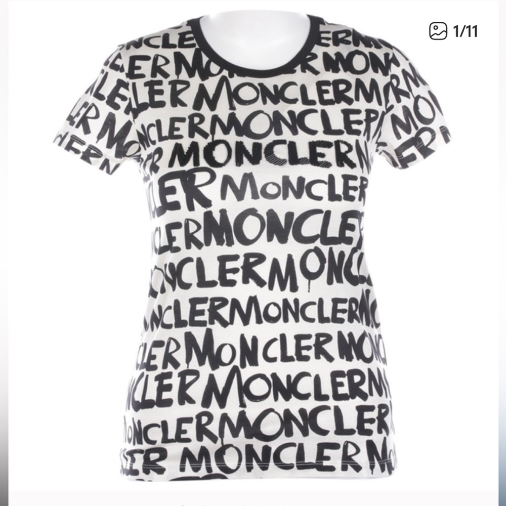MONCLER Allover Logo Tee Shirt.